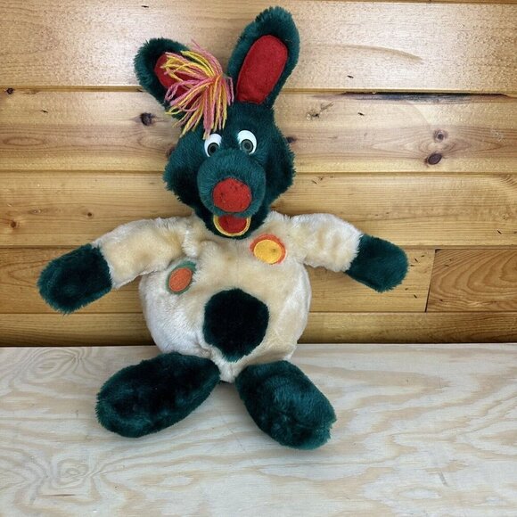 Vintage 1990 TVO 18" Polka Dot Door Polkaroo Hand Puppet Plush Hard to Find - Picture 1 of 6
